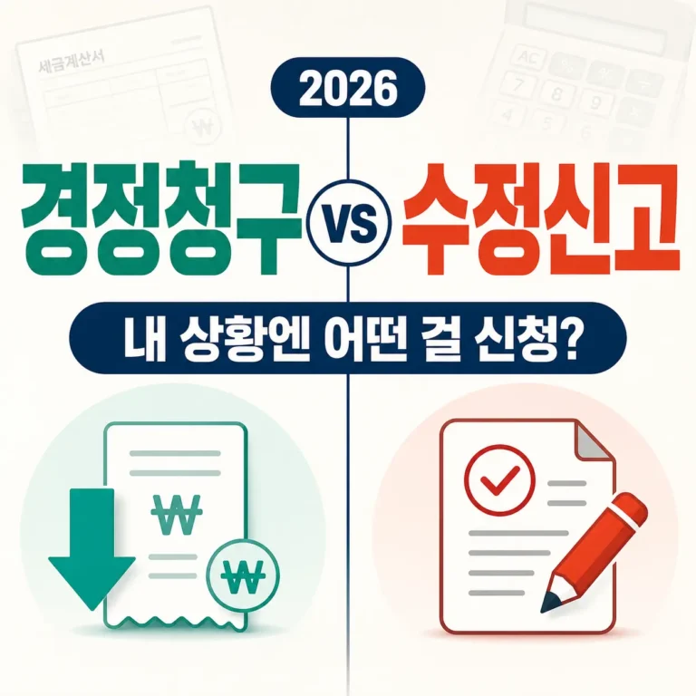 경정청구 수정신고 어떤걸 해야할까