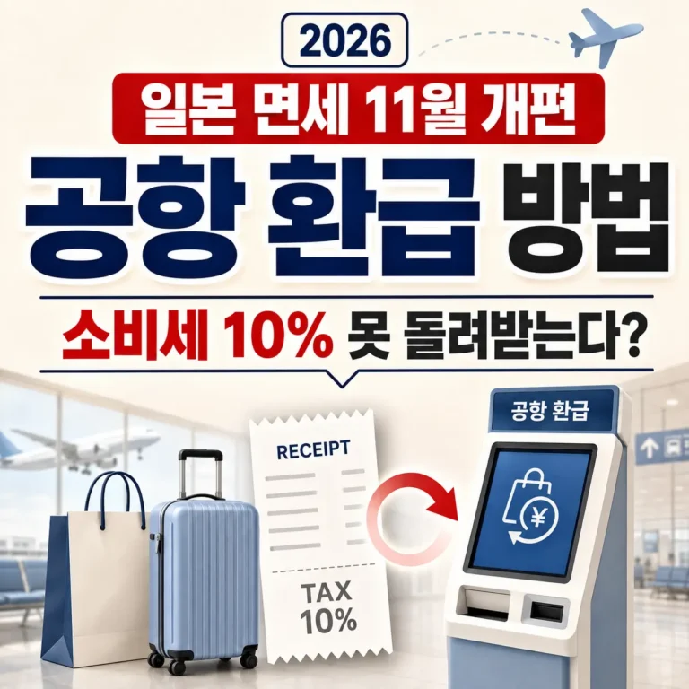 일본 여행 환급 방법 소비세