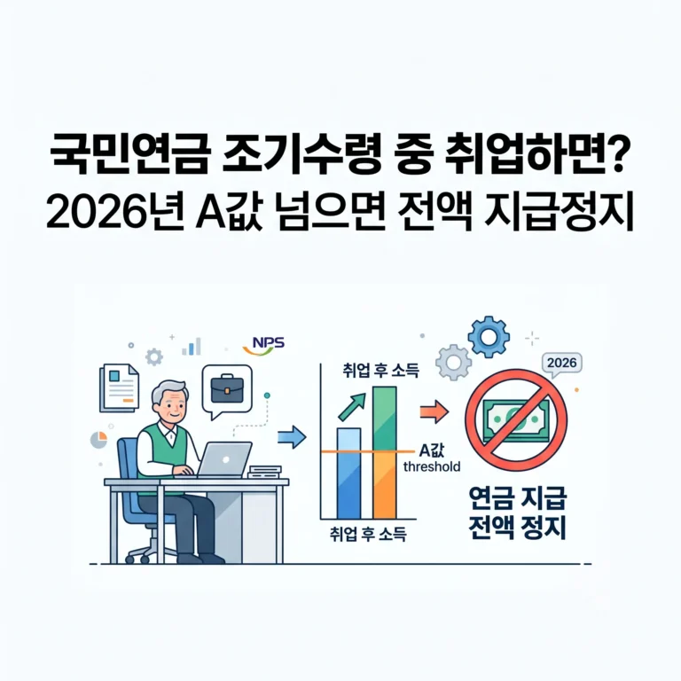 국민연금 조기수령 중 취업한다면?