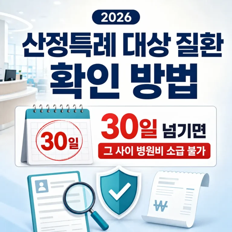 산정특레 대상질환 확인방법