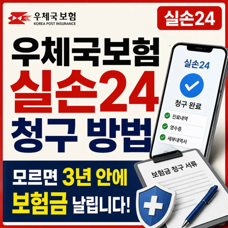 우체국보험 실손24 병원비 청구