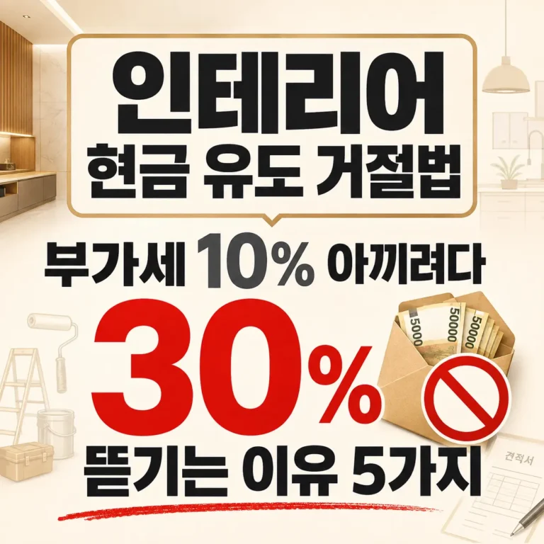 부가세 인테리어 현금 유도 거절법