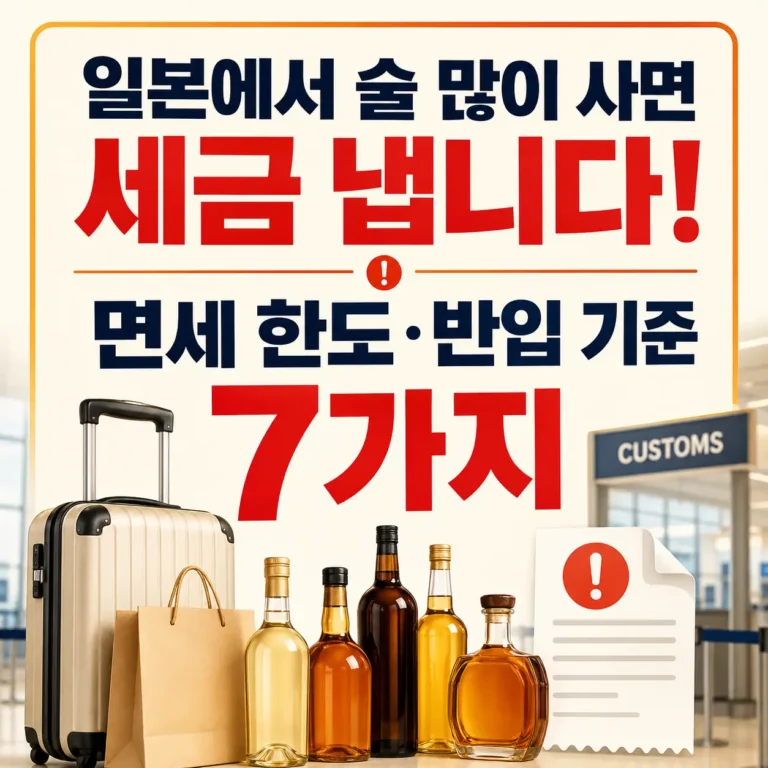 일본 술 세금 반입기준