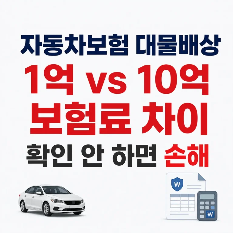자동차보험 대물배당 한도