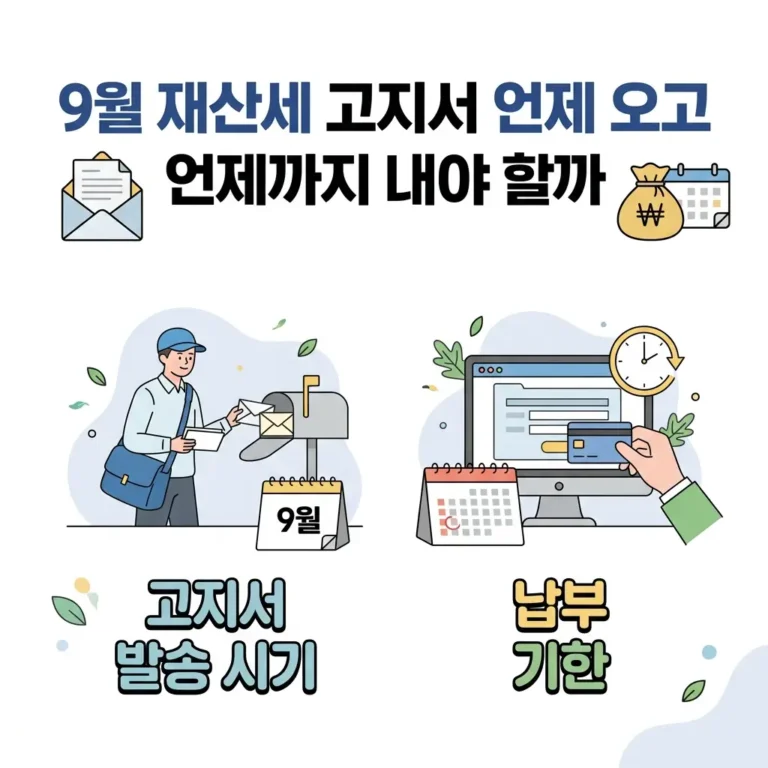 재산세 9월 안내 언제까지일까