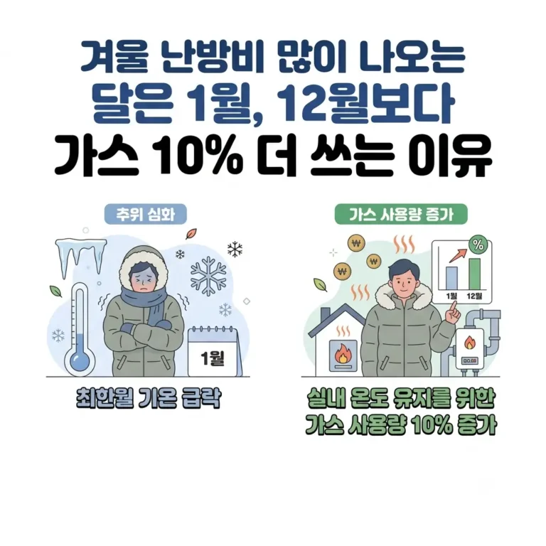 겨울 난방비 많이 나오는 이유 1월이 더