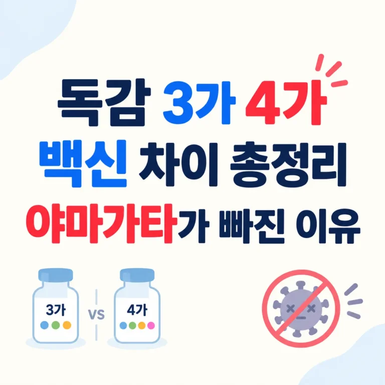 독감 3가 4가 차이