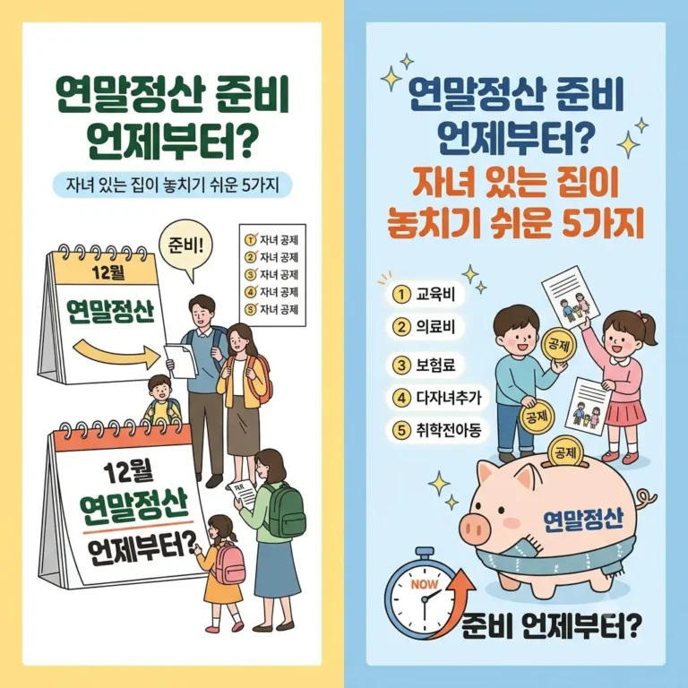 연말정산 준비 자녀있는 집 놓치지 말것들