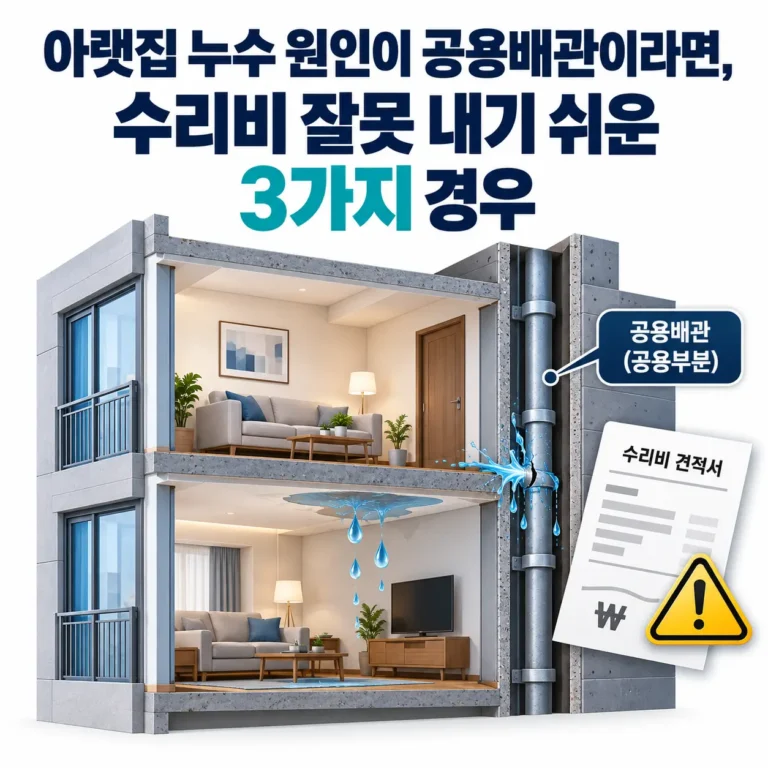 누수 원인이 공용배관이라면?