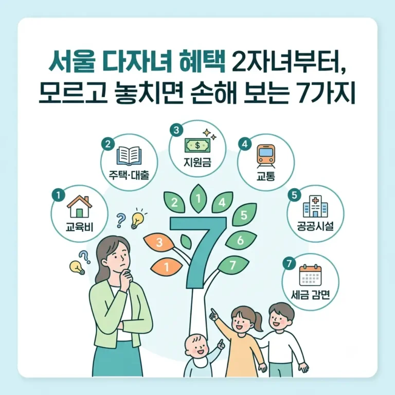 다자녀 혜택 서울에서 받는 방법