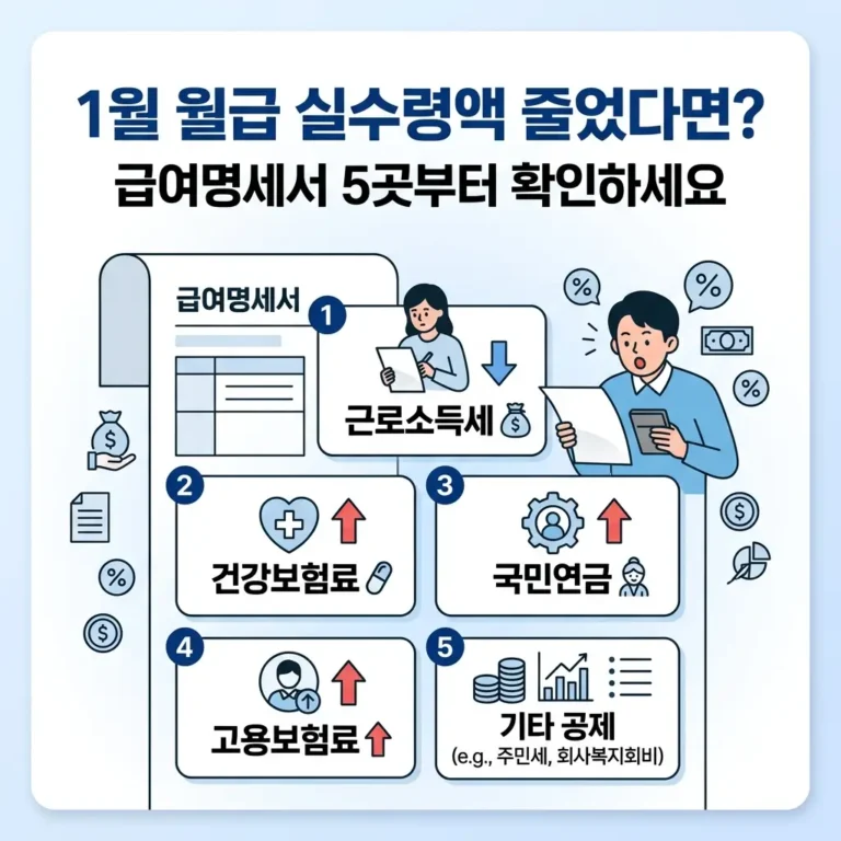 월급 실수령액이 줄었다면 어떻게 해야할까