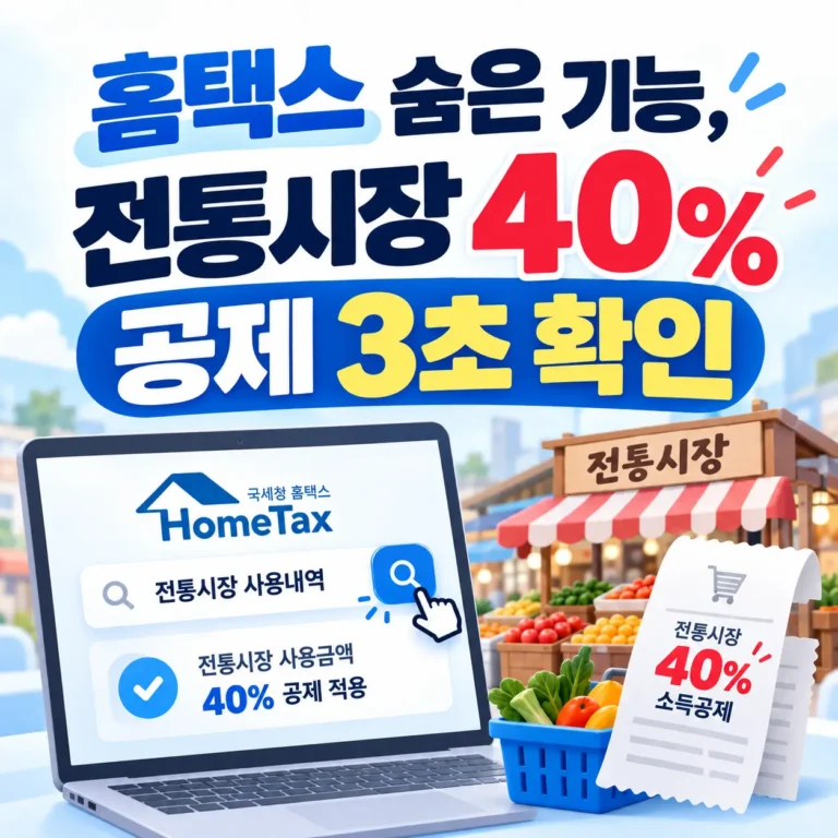 전통시장 홈택스의 숨은 기능은 어디에서 찾아볼 수 잇을까?