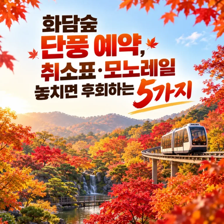 화담숲 단풍예약 취소표 알아보기